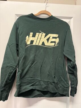 Tory Burch Sport Forest Green 'HIKE' Graphic Sweatshirt